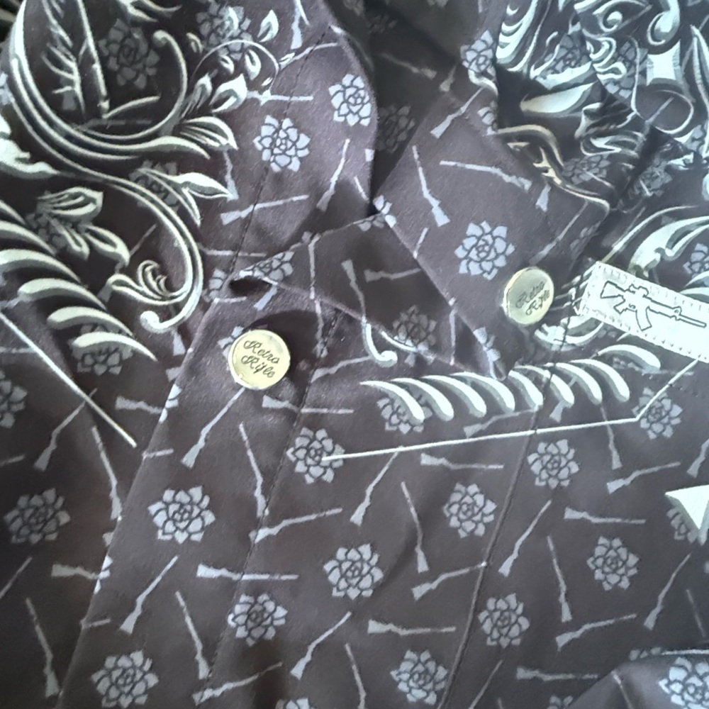 Etro Pink and Black Patterned Dress Shirts - Picture 6 of 7